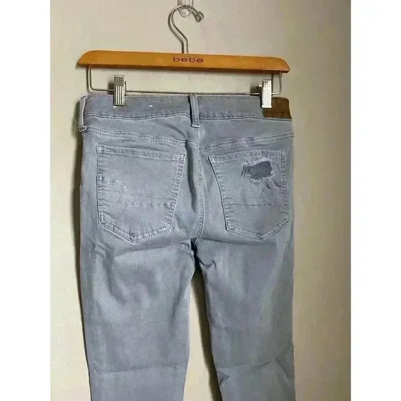 American Eagle Gray‎ Distressed Jegging Jeans Size 6 - Picture 10 of 15